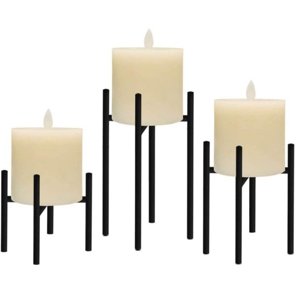 Brand New in Box Gold 3pc Candle Holder - Picture 1 of 4